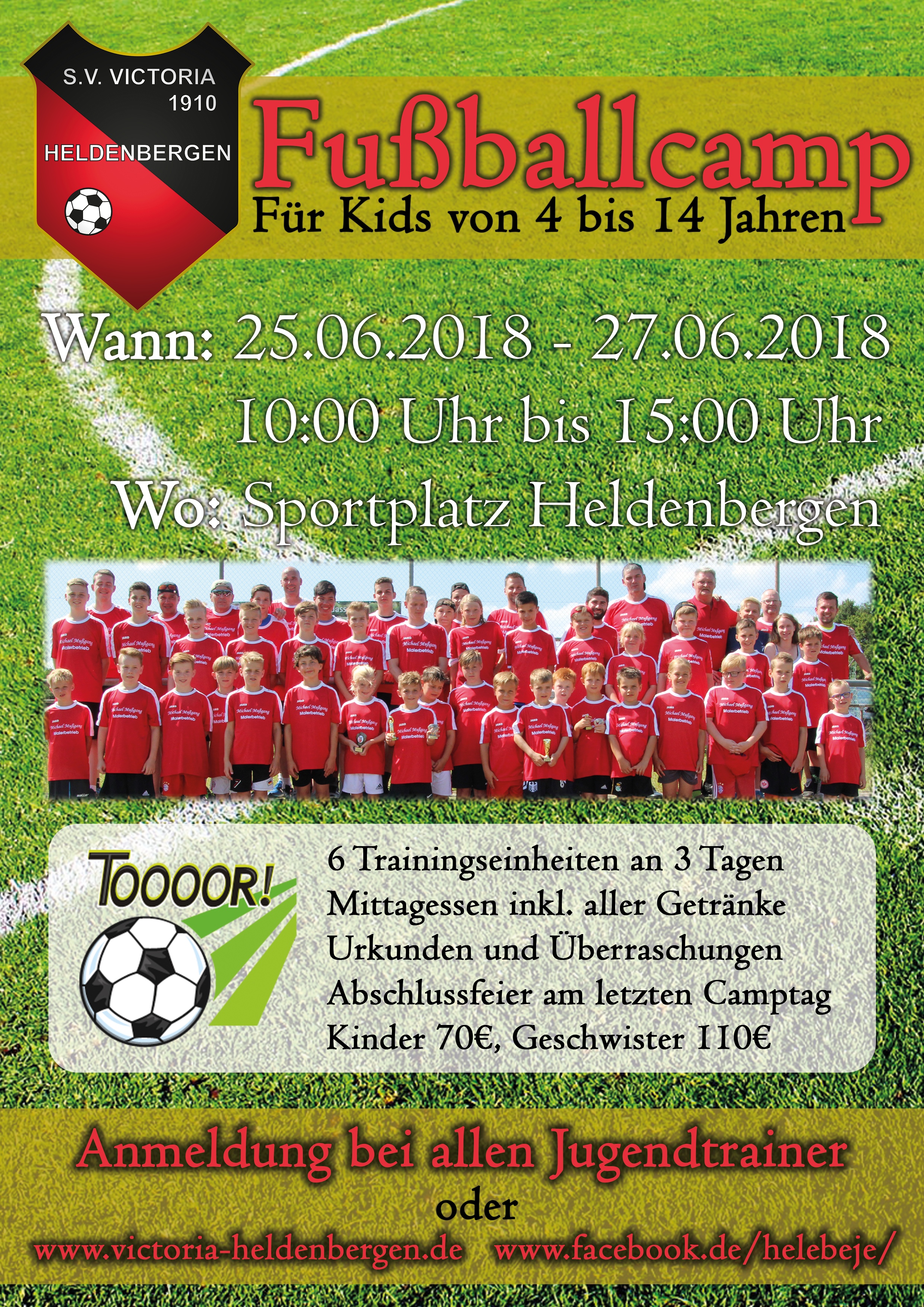 Fußballcamp - Flyer